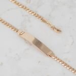 PULSERA CUBANA PLACA 4MM - Imagen 3