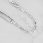 PULSERA PLACA ESCALERA DIAMANTADA 3MM-18CM - Imagen 2