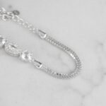 PULSERA DOBLE CADENA CRISTALES - Imagen 2