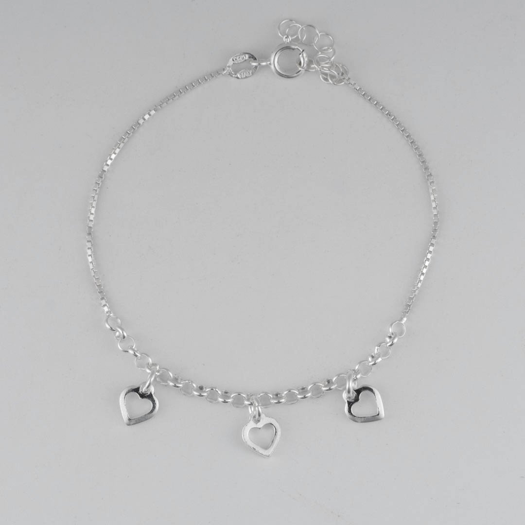 PV56066-PULSERA-VENECIANA-CON-AROS-CORAZONES-COLGANTES-3MM.jpg PULSERA VENECIANA CON AROS CORAZONES COLGANTES 3MM - Imagen 1